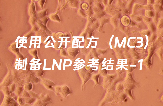 使用公开配方（MC3） 制备LNP参考结果-1